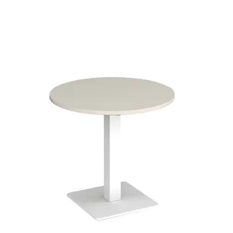 Brescia Circular Dining Table - White - Light Grey
